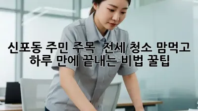 신포동 주민 주목! ✨ 전세 청소, 맘먹고 하루 만에 끝내는 비법 꿀팁🍯